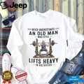 Senior Bodybuilder Heavy Squat Strength Training Shirt