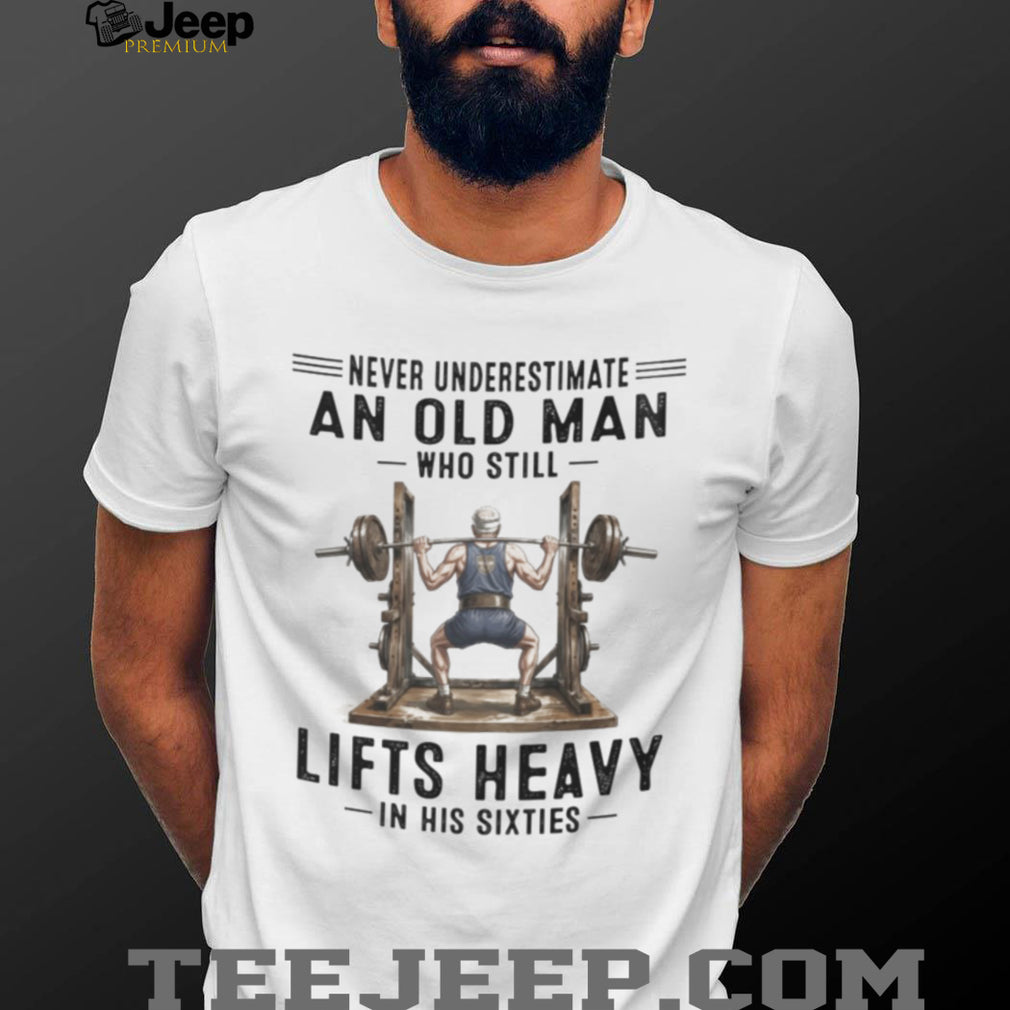 Senior Bodybuilder Heavy Squat Strength Training Shirt