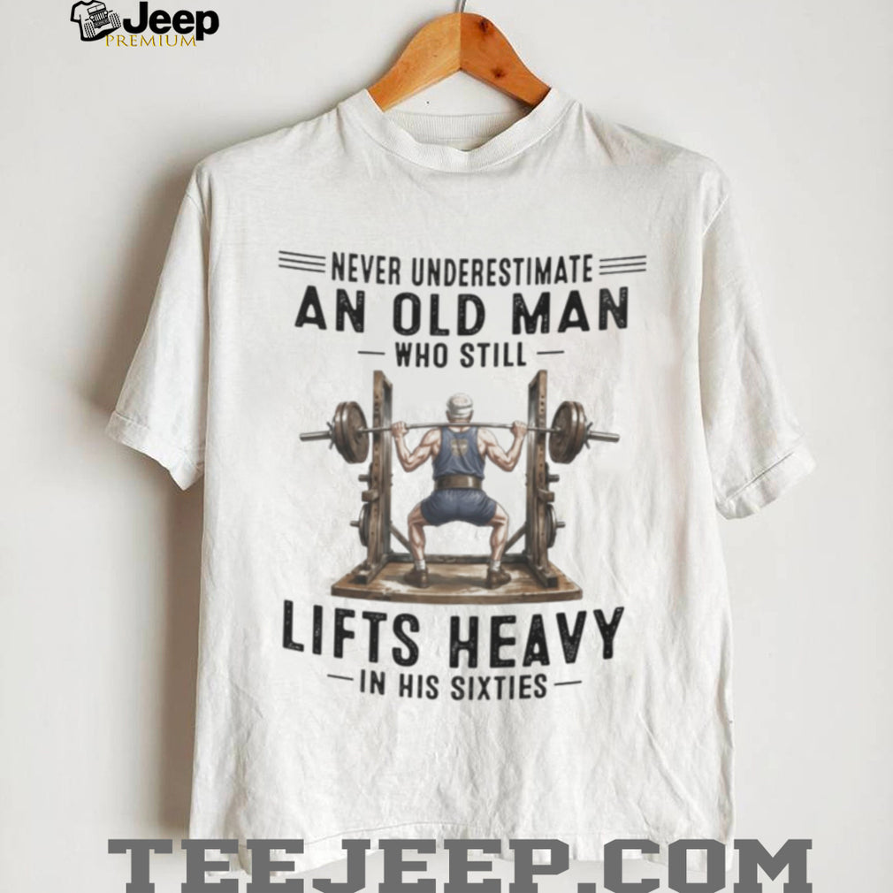 Senior Bodybuilder Heavy Squat Strength Training Shirt