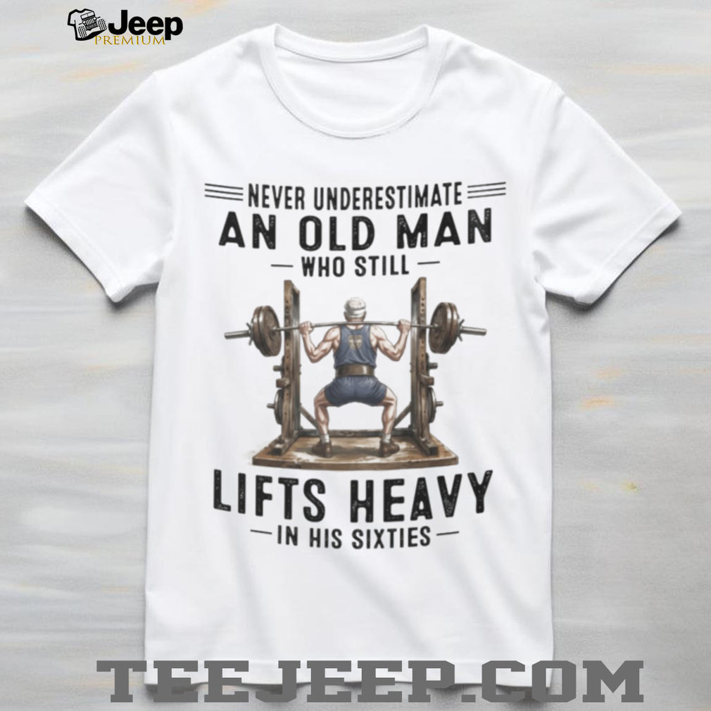 Senior Bodybuilder Heavy Squat Strength Training Shirt