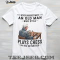 Senior Chess Player Strategy Master Never Underestimate Old Man Shirt