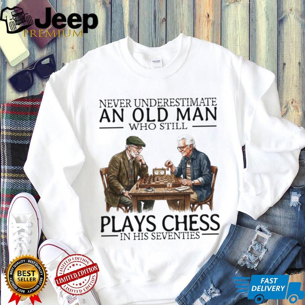Senior Citizen Chess Player Board Game Strategy Shirt