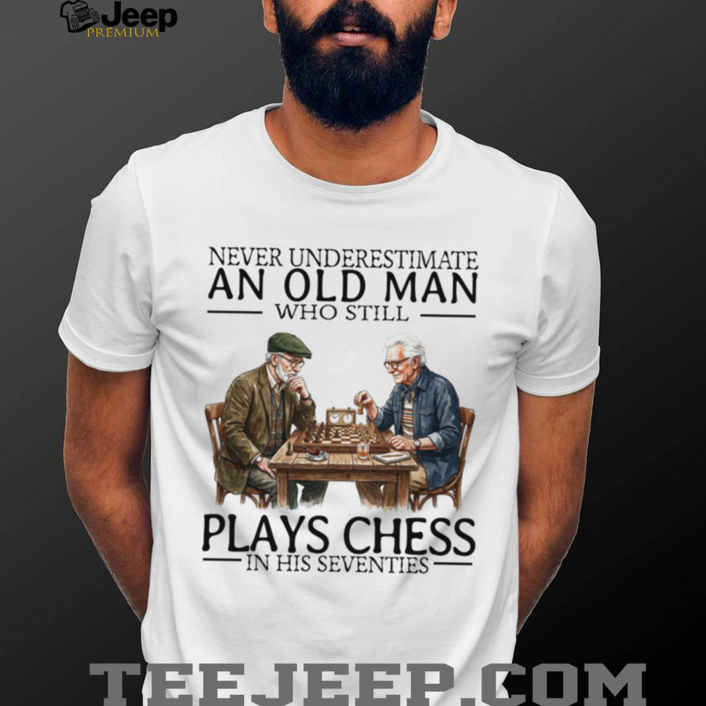 Senior Citizen Chess Player Board Game Strategy Shirt