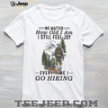 Senior Hiker Mountain Trail Adventure Nature T Shirt