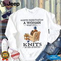 Senior Knitting Hobby Woman Who Knits In Her Seventies Shirt