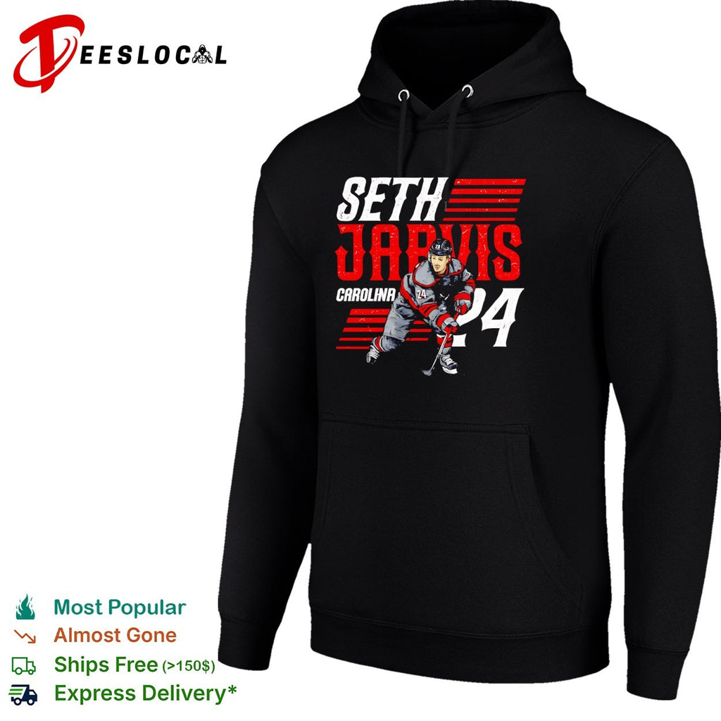 Seth Jarvis 24 Carolina Hurricanes hockey player shirt