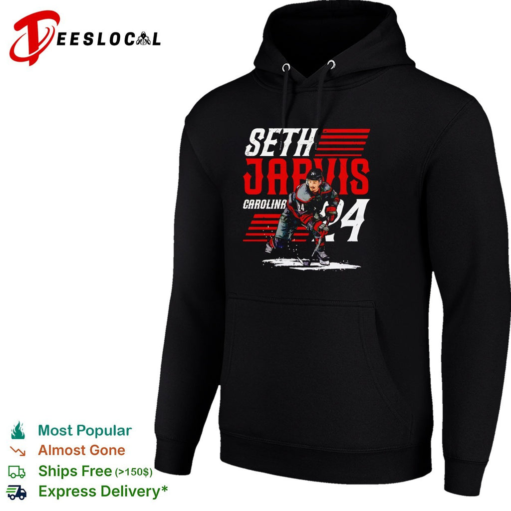 Seth Jarvis Carolina Hurricanes NHL Player 24 Number Shirt