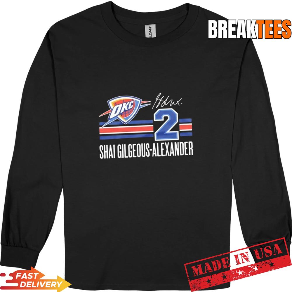 Shai Gilgeous-Alexander 2 Oklahoma City Thunder 2026 NBA Playoff signature T-Shirt