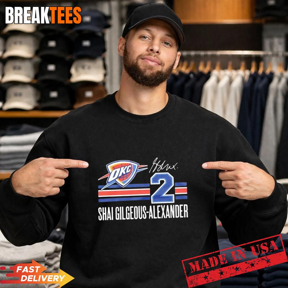 Shai Gilgeous-Alexander 2 Oklahoma City Thunder 2026 NBA Playoff signature T-Shirt