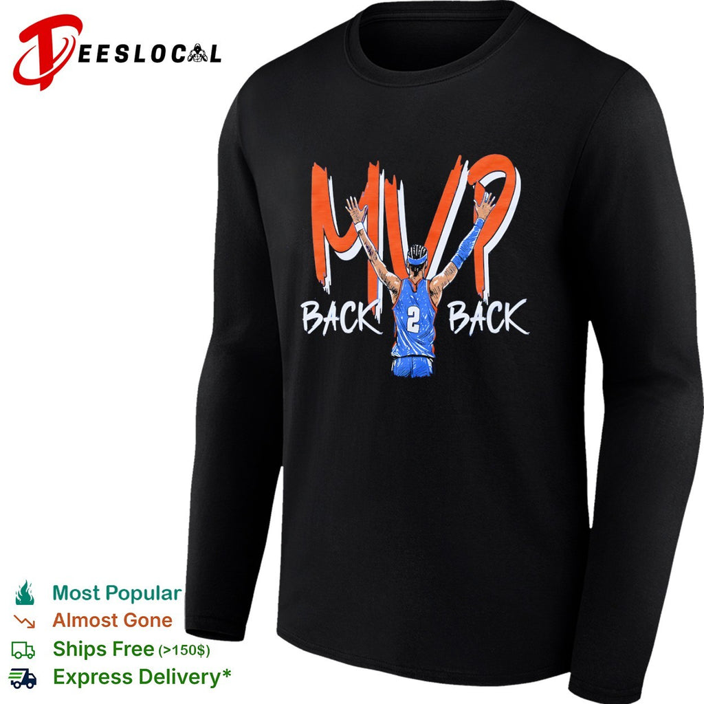 Shai Gilgeous Alexander Oklahoma City Thunder NBA MVP Back 2 Back shirt