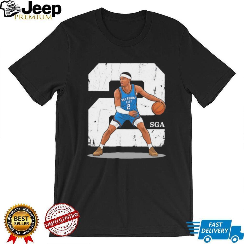 Shai Gilgeous Alexander SGA Oklahoma City Basketball Number 2 Graphic T shirt