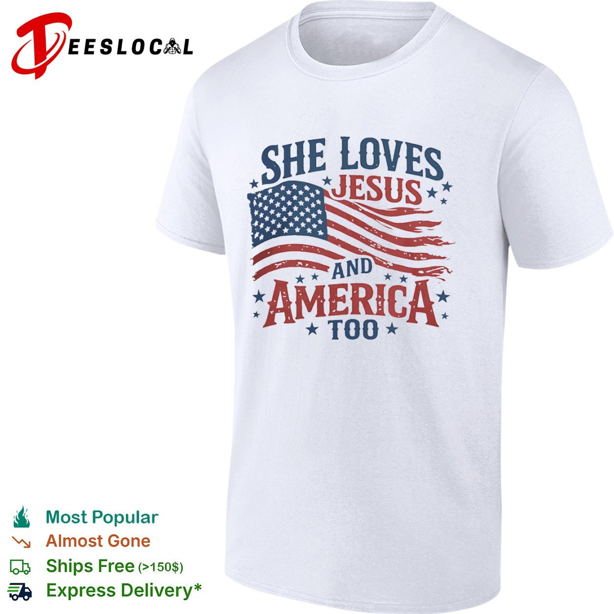 She Loves Jesus and America Too shirt