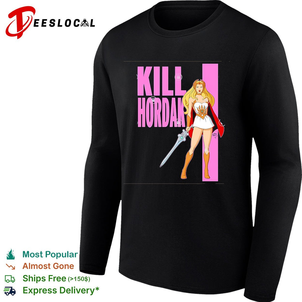 She-Ra warrior princess sword Kill Hordan battle retro cartoon art shirt