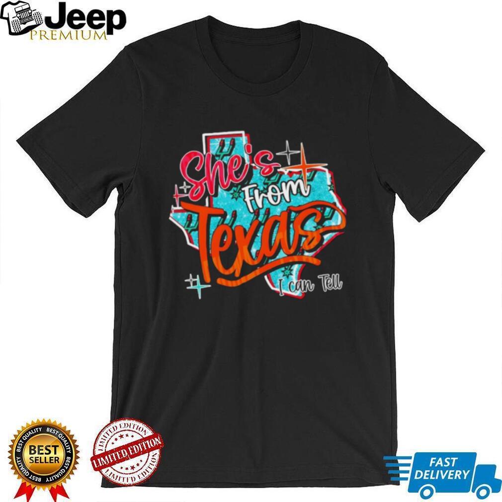 She’s from Texas I can tell San Antonio Spurs Basketball Texas Map shirt
