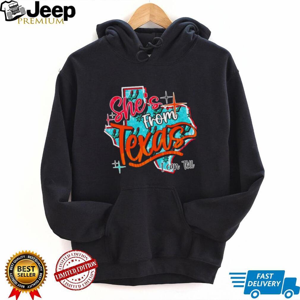 She’s from Texas I can tell San Antonio Spurs Basketball Texas Map shirt