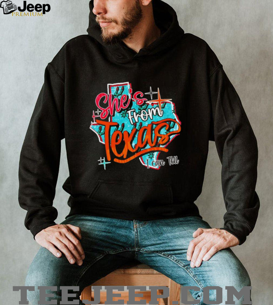 She’s from Texas I can tell San Antonio Spurs Basketball Texas Map shirt