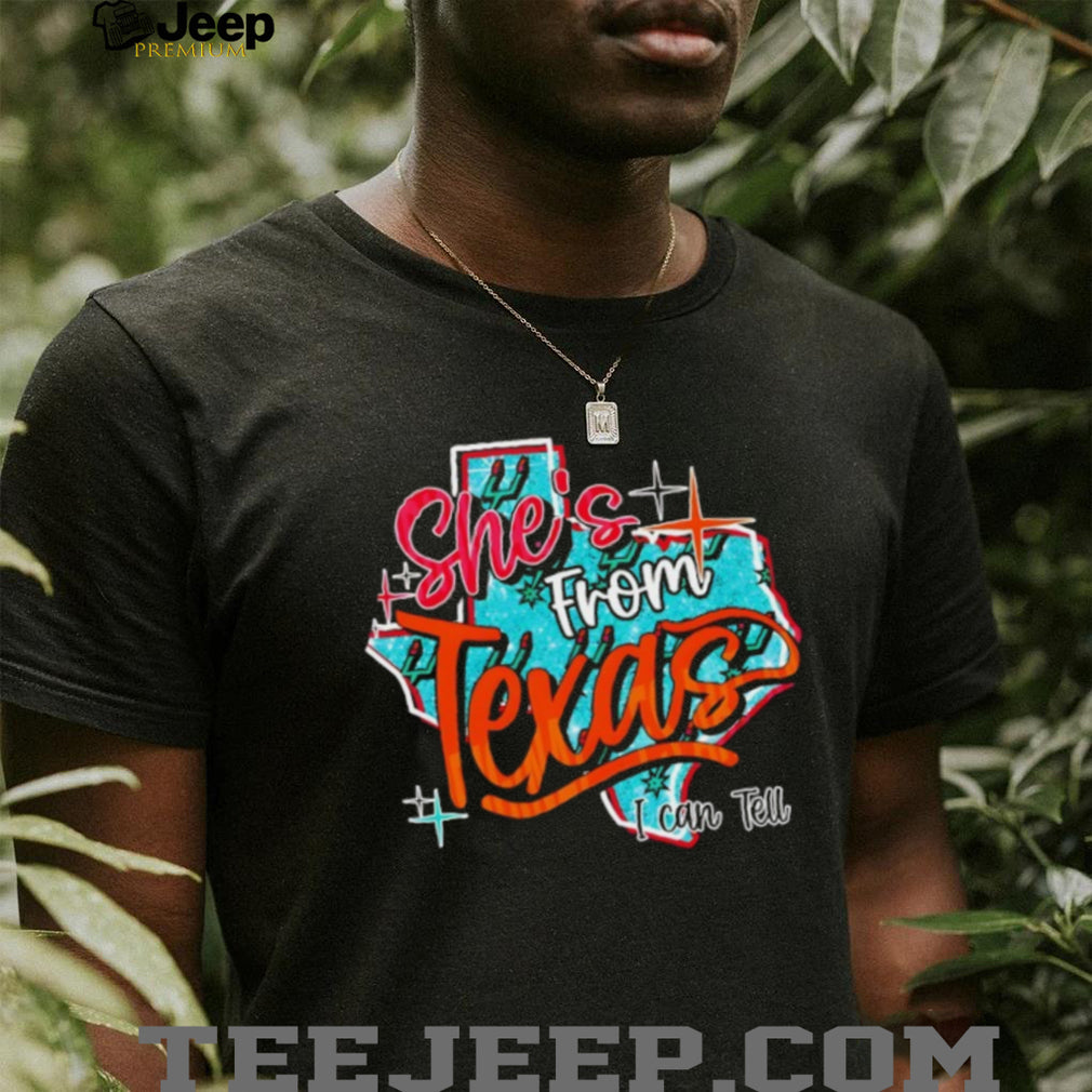 She’s from Texas I can tell San Antonio Spurs Basketball Texas Map shirt