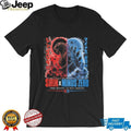 Shin Godzilla and Godzilla Minus One split side graphic shirt