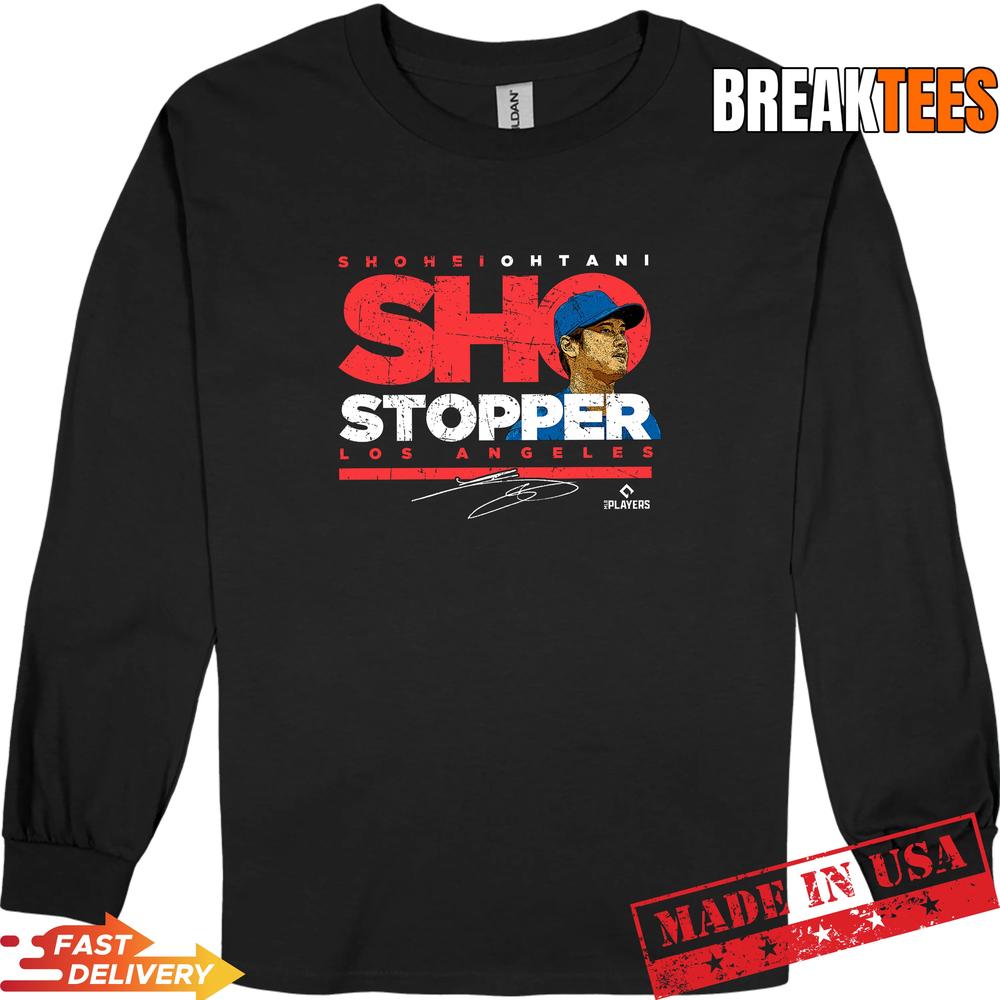 Shohei Ohtani Dodgers Sho Stopper Distressed MLB Players Signature Shirt