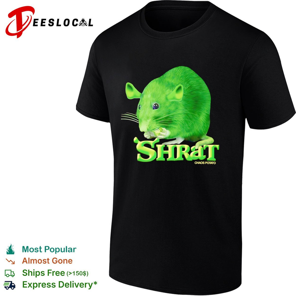 Shrat Chaos Potato Shrek Rat Meme Shirt