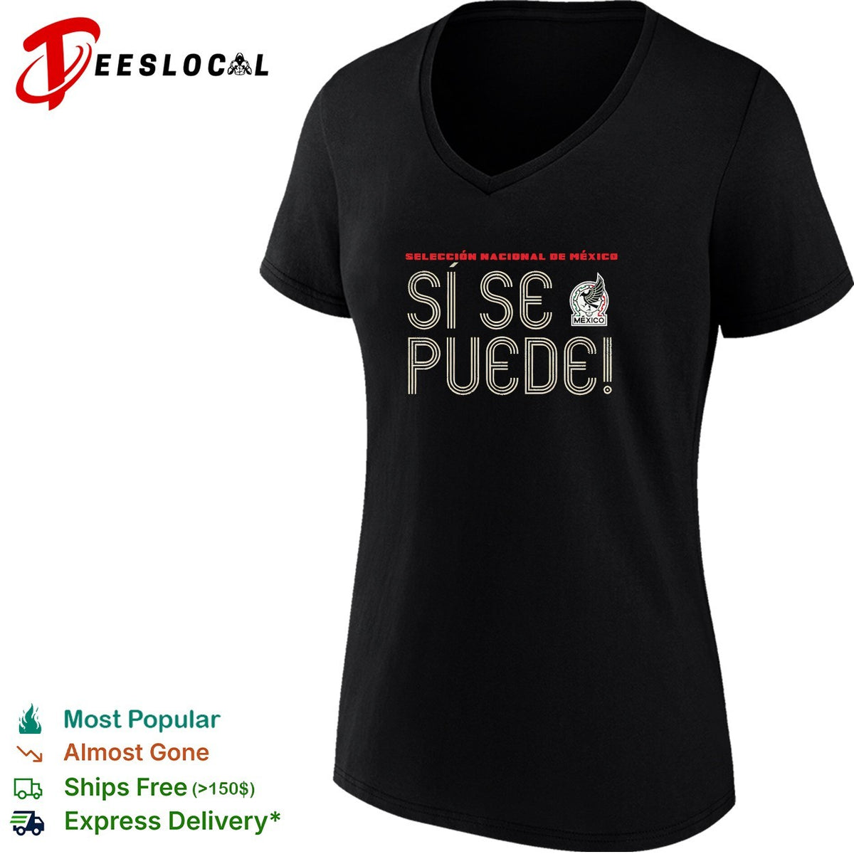 Si se puede Mexico Seleccion Nacional dark minimal shirt