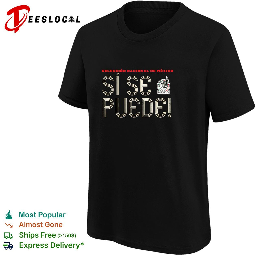 Si se puede Mexico Seleccion Nacional dark minimal shirt