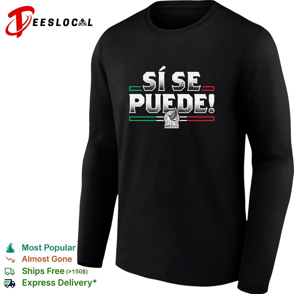 Si se puede Mexico Seleccion Nacional flag stripes shirt