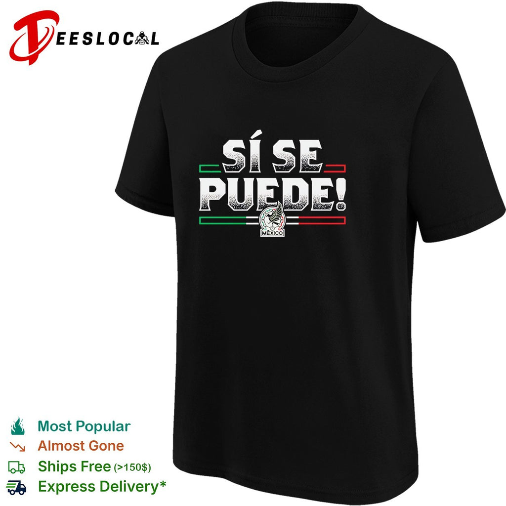 Si se puede Mexico Seleccion Nacional flag stripes shirt