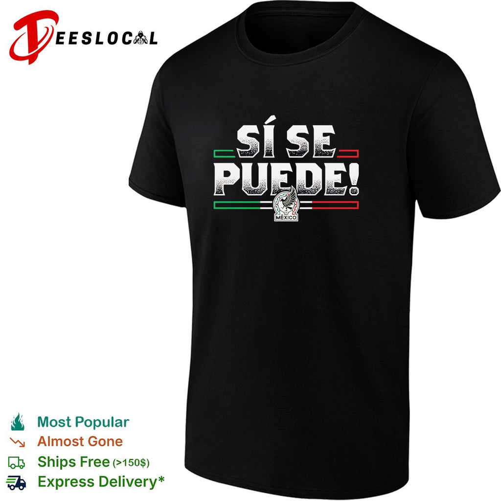 Si se puede Mexico Seleccion Nacional flag stripes shirt