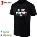 Si se puede Mexico Seleccion Nacional flag stripes shirt