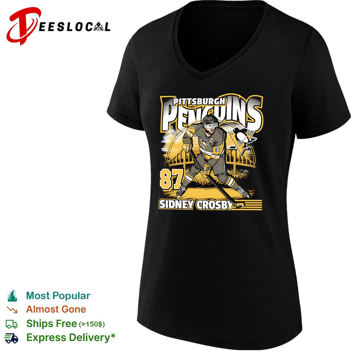 Sidney Crosby Pittsburgh Penguins NHL 87 shirt