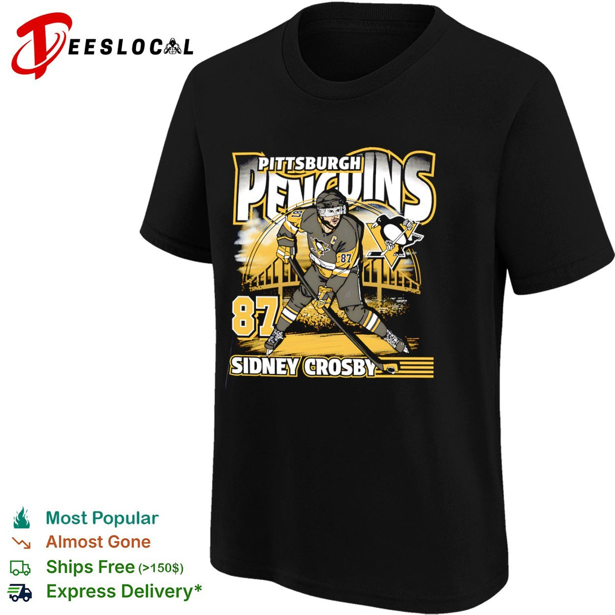 Sidney Crosby Pittsburgh Penguins NHL 87 shirt