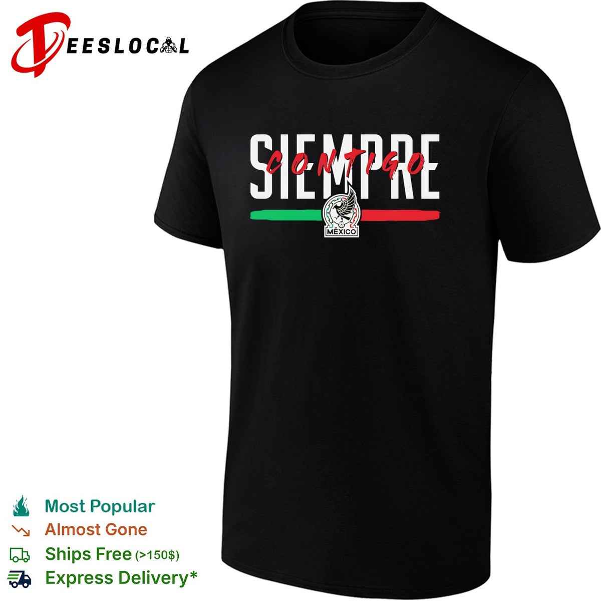 Siempre contigo Mexico Seleccion Nacional soccer flag shirt