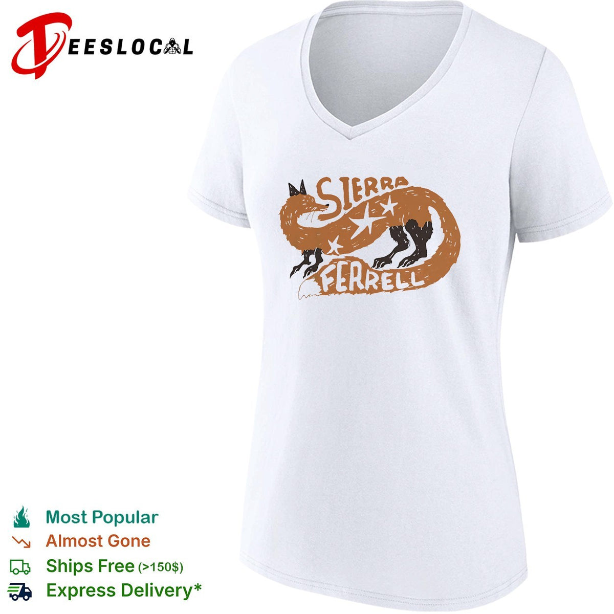Sierra Ferrell fox design folk musician country music singer artist music shirt