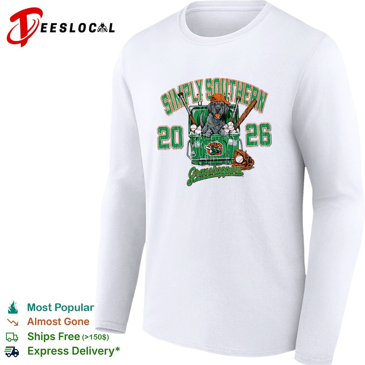 Simply Southern 20 26 Grasshoppers Labrador Baseball Equipment sports shirt