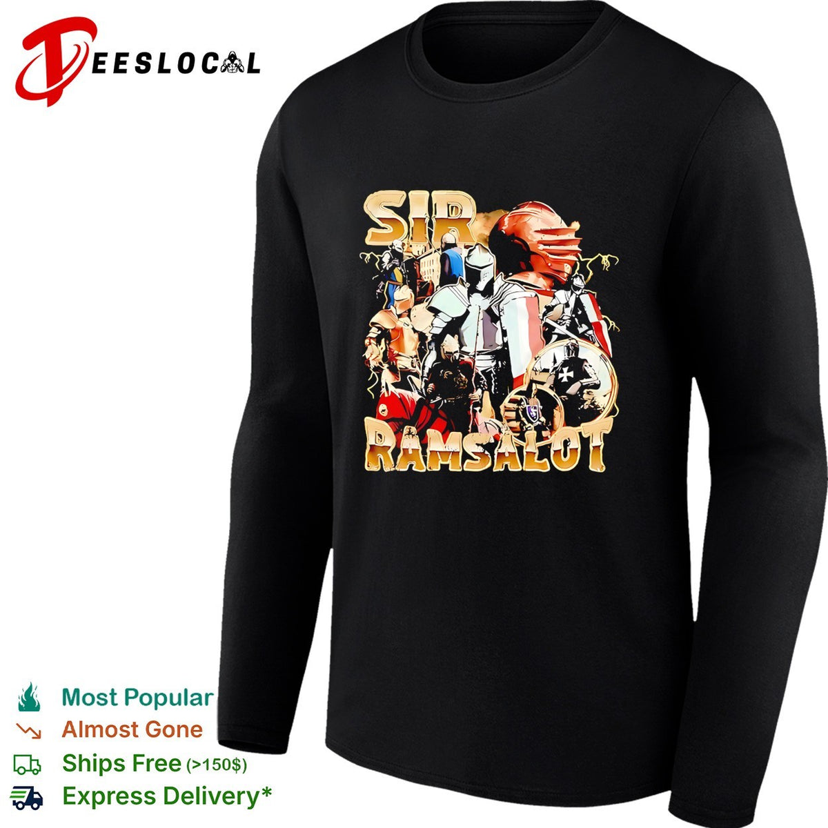 Sir Ramsalot Medieval Knight Warrior Funny Ram shirt