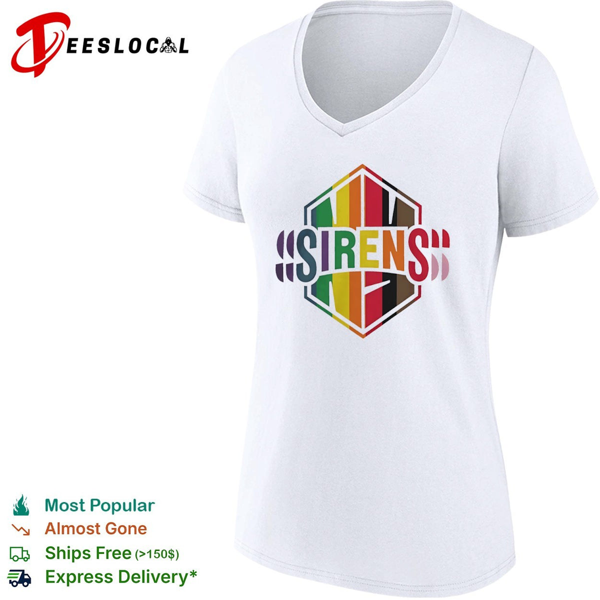 Sirens Pride Flag LGBTQ Rainbow shirt