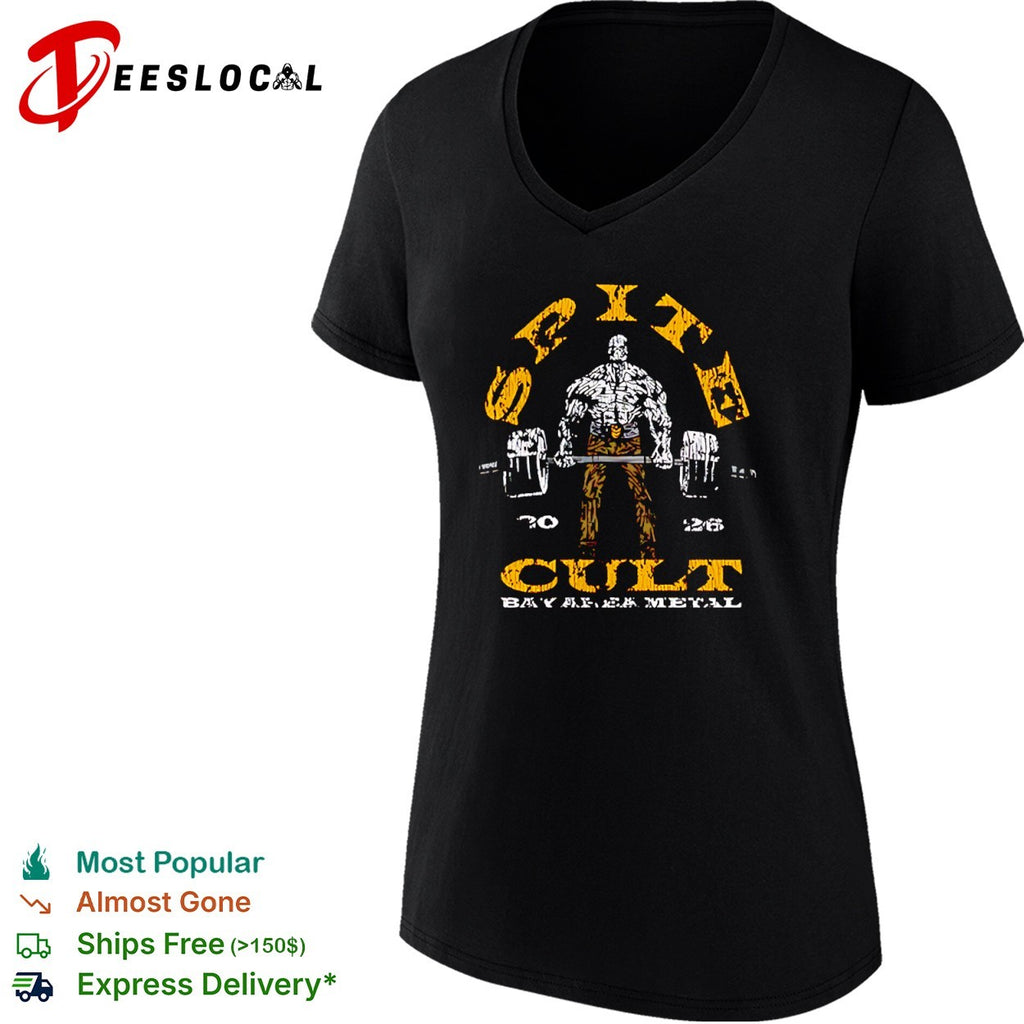 Site 20 26 Cult Bay Area Metal Powerlifter Deadlift Heavy Iron Gym Workout shirt