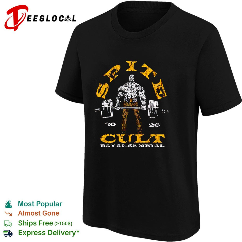 Site 20 26 Cult Bay Area Metal Powerlifter Deadlift Heavy Iron Gym Workout shirt