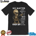 Skeleton Biker “Found My Fuck Off Button” Sarcastic T Shirt