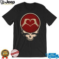 Skeleton Hands Heart Steal Your Face Grateful Dead Tribute Shirt