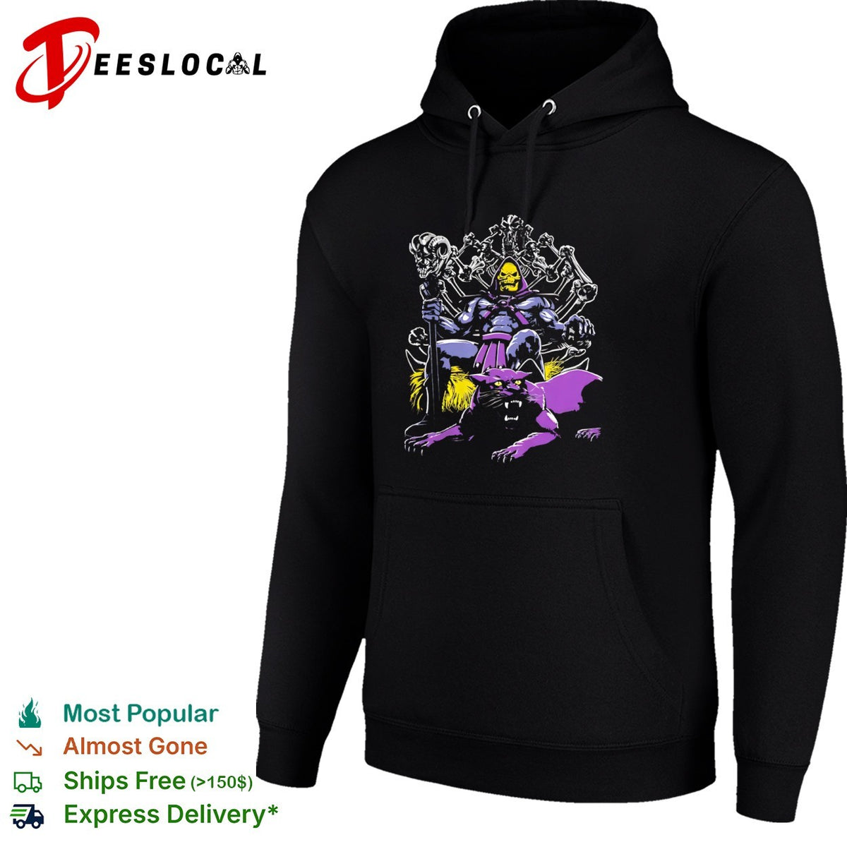 Skeletor Masters of the Universe Throne of Bones Panthor Dark Magic Fantasy shirt