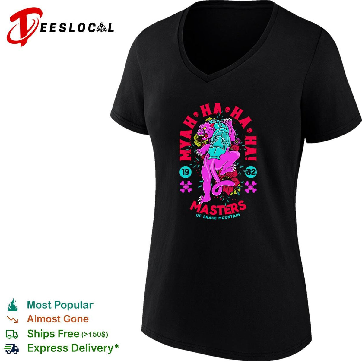 Skeletor Myah Ha Ha Masters of Snake Mountain 1982 villain shirt
