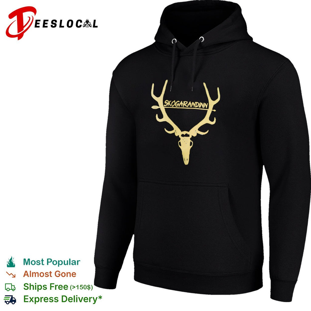 Skogarandinn Deer Antler Skull Mythology Folklore Minimalist Forest Spirit shirt