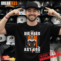 Skull Im A Die Hard Houston Astros Baseball Fan Your Approval Is Not Required Us Flag T-Shirt