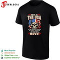 Skull wearing USA headband This is the usa we love freedom we drink beer we eat meat we own guns shirt