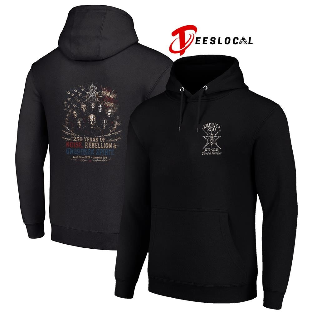 Slipknot America 250 chaos and freedom 250 years of noise rebellion and unbroken spirit shirt