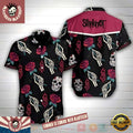Slipknot Rock Band Band Rose Skull Short Sleeve Summer Hawaiian Shirt