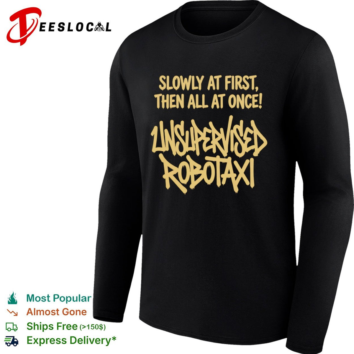 Slowly at first then all at once graffiti text shirt