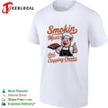 Smokin meats and clapping cheeks pig chef BBQ script lettering graphic shirt